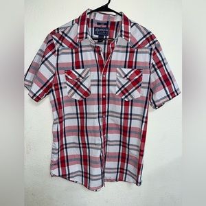 American Rag Vintage Plaid Pearl Snap